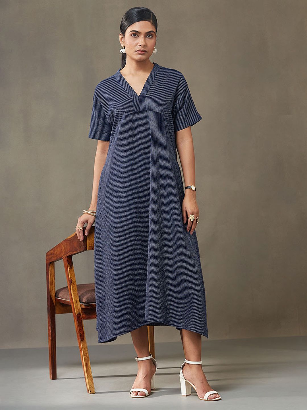 Navibhu Women Cotton Ethnic Relaxed Work Dresses-picture-24