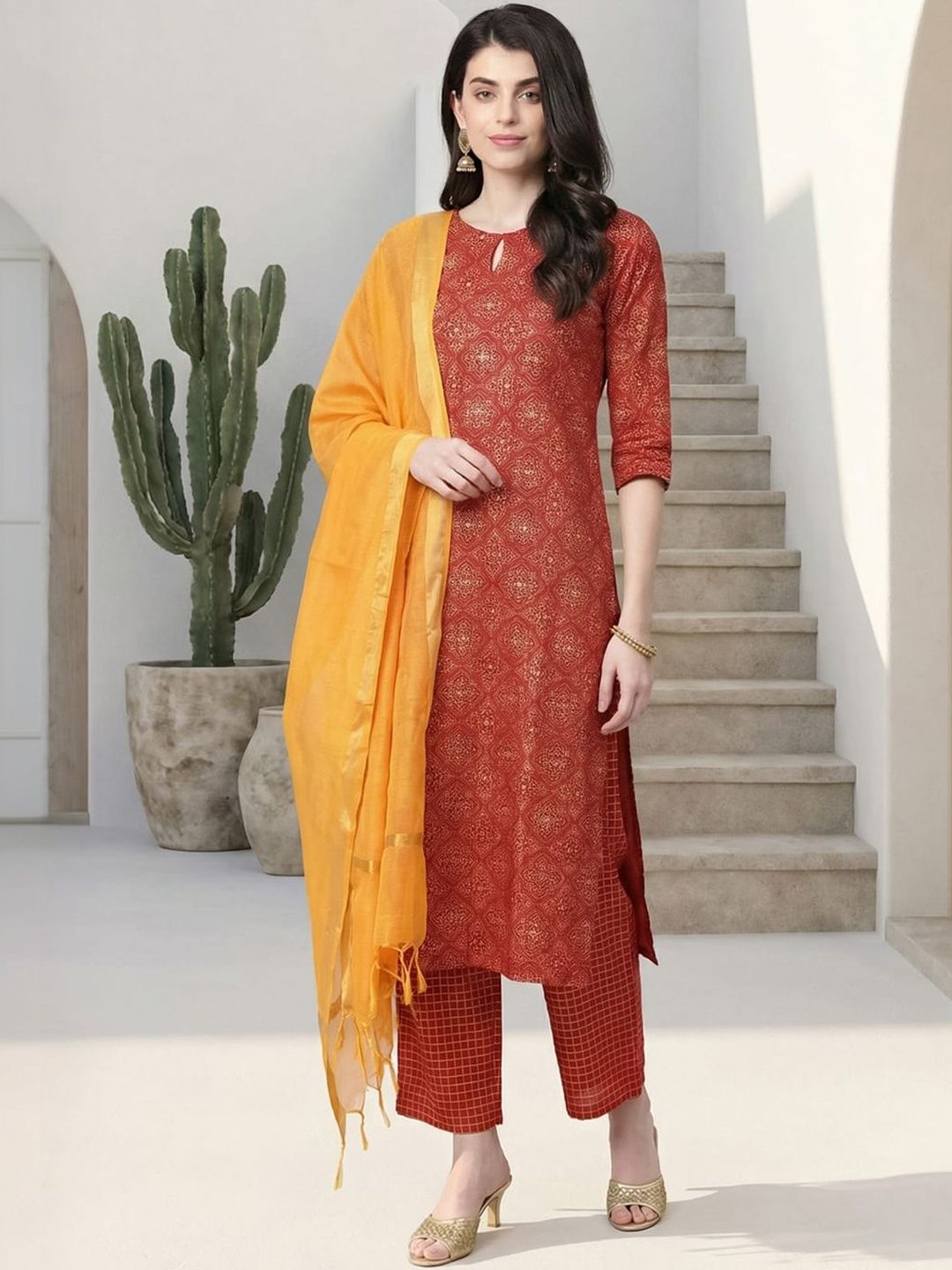Indo Era Woven Design Dupatta-picture-10