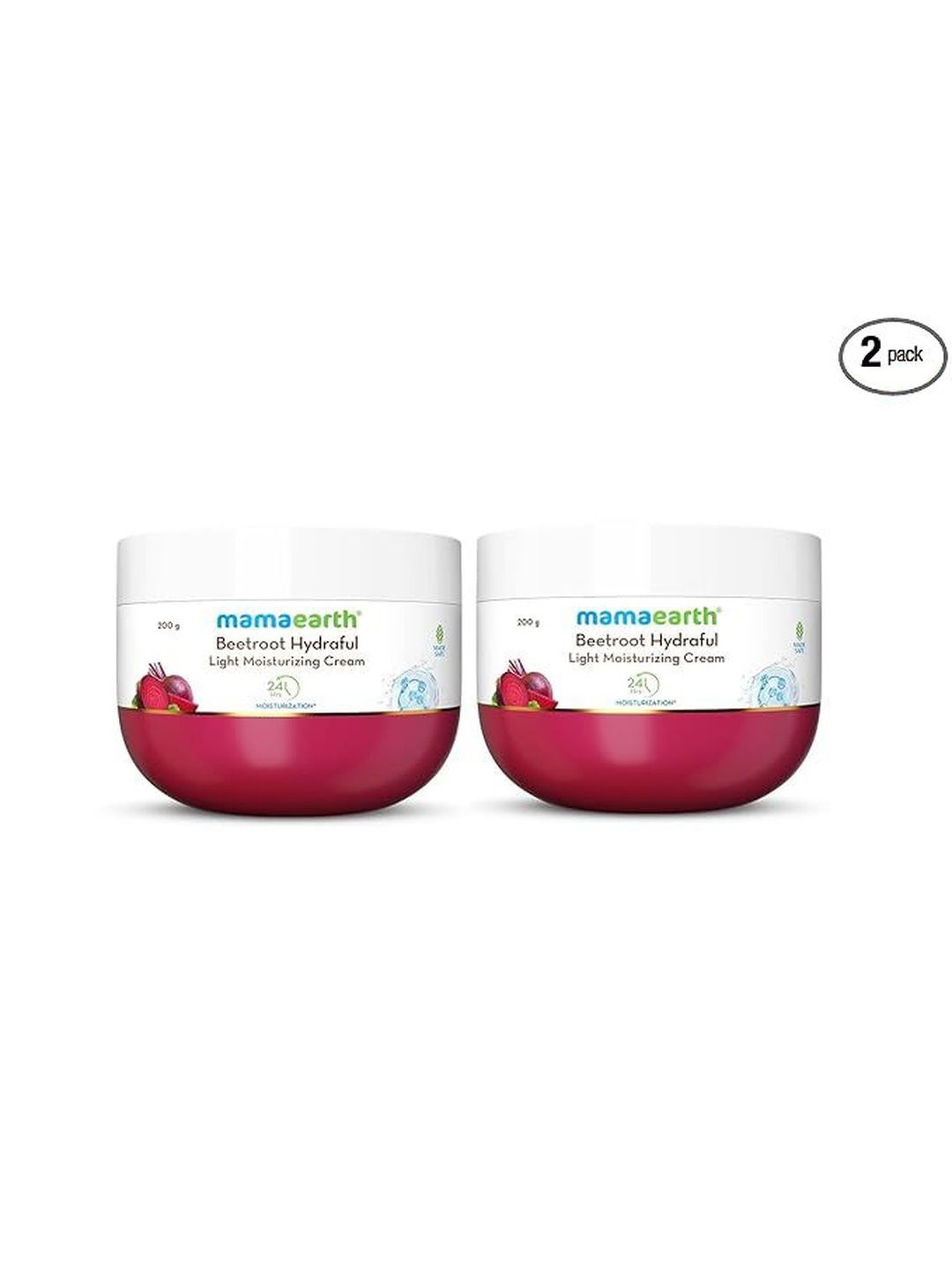 Mamaearth Set Of 2 Beetroot Hydraful Light Moisturizing Cream- 200 g Each-image-48