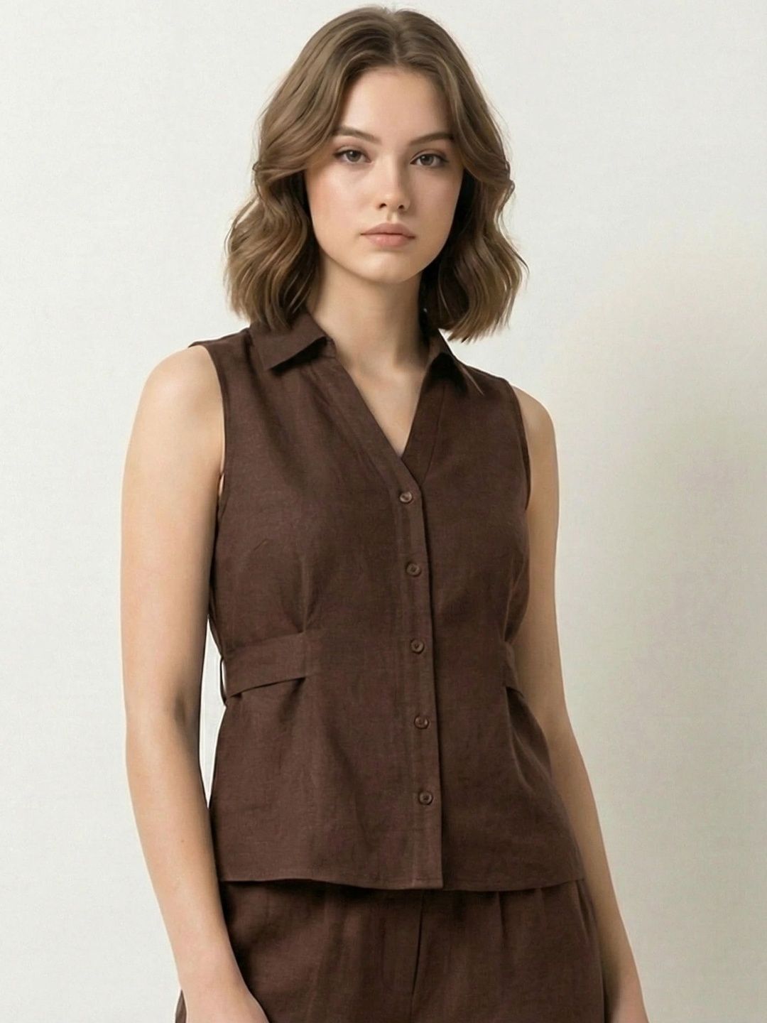 all about you Linen Blend Top-picture-39