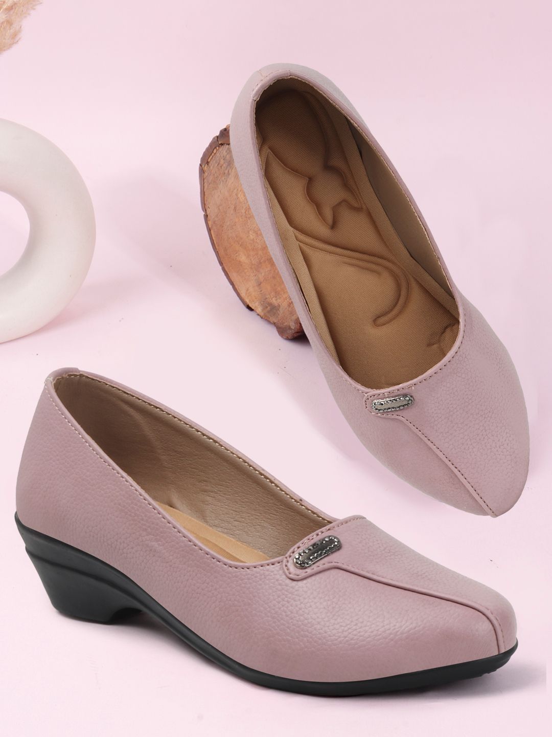 TRIKSY Textured Suede Work Wedge Pumps-picture-27