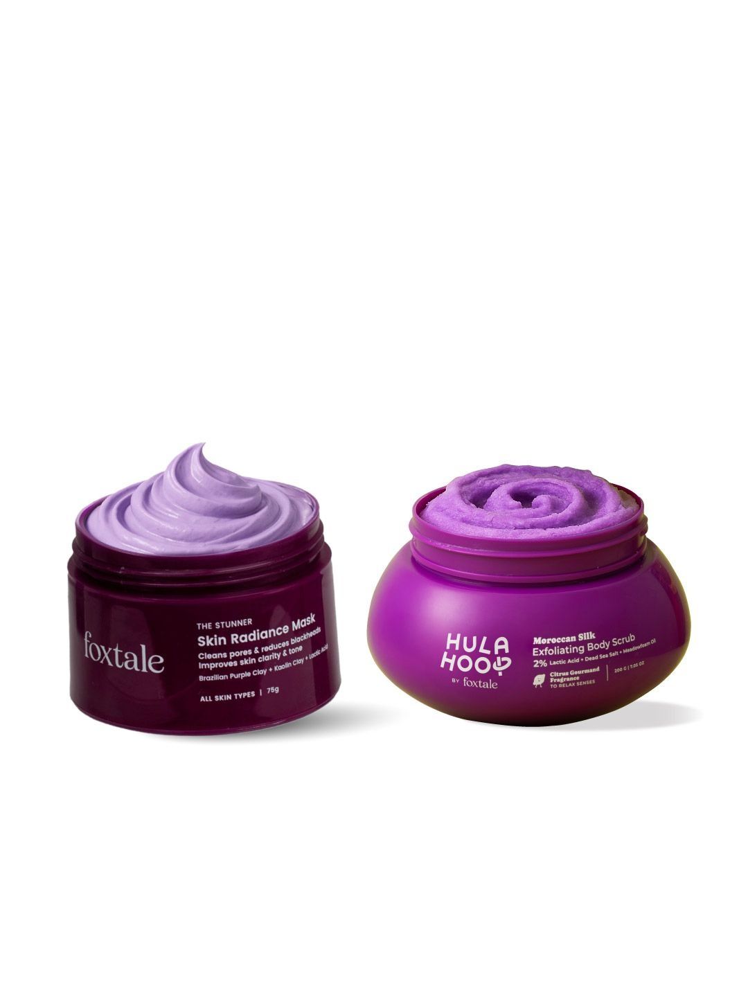 FoxTale Set Of 2 Skin Radiance Mask - 75 g & Hula Hoop Exfoliating Body Scrub - 200 g-image-38