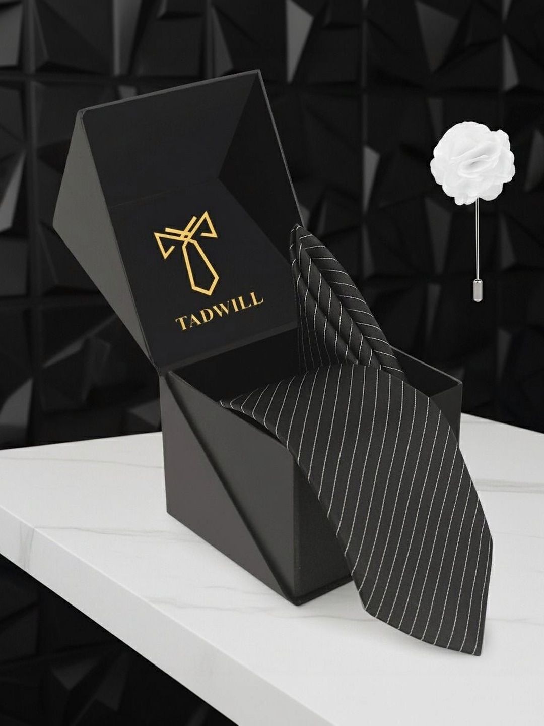 TADWILL Men Striped Broad Tie-image-47