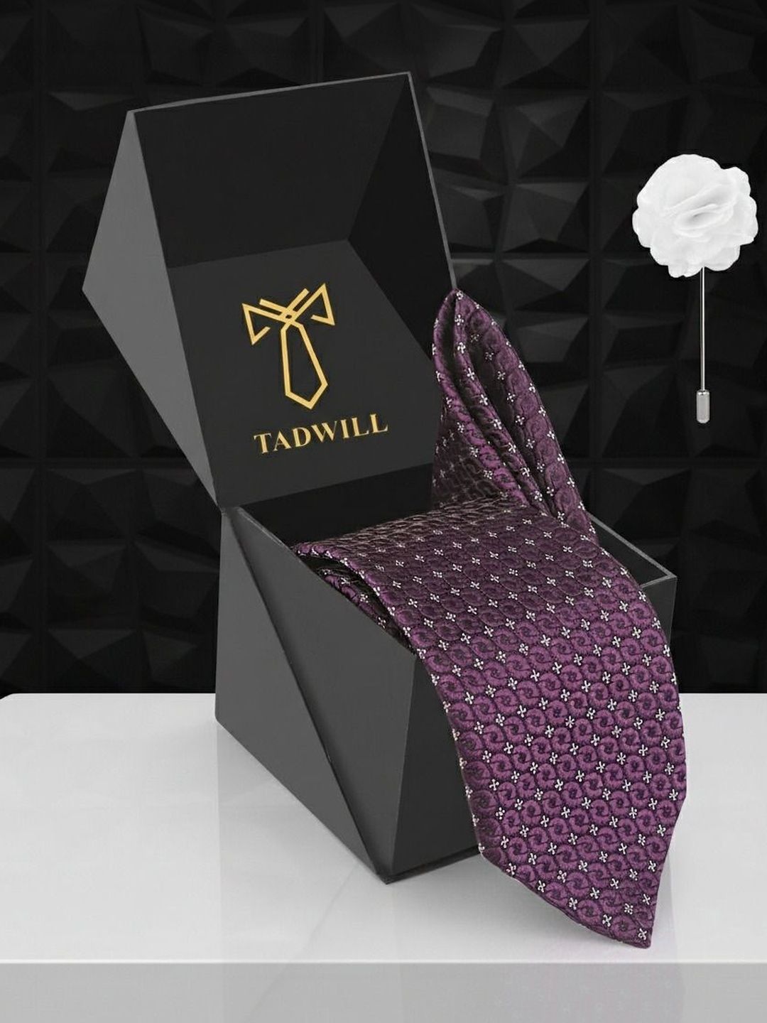 TADWILL Men Woven Design Broad Tie-picture-40
