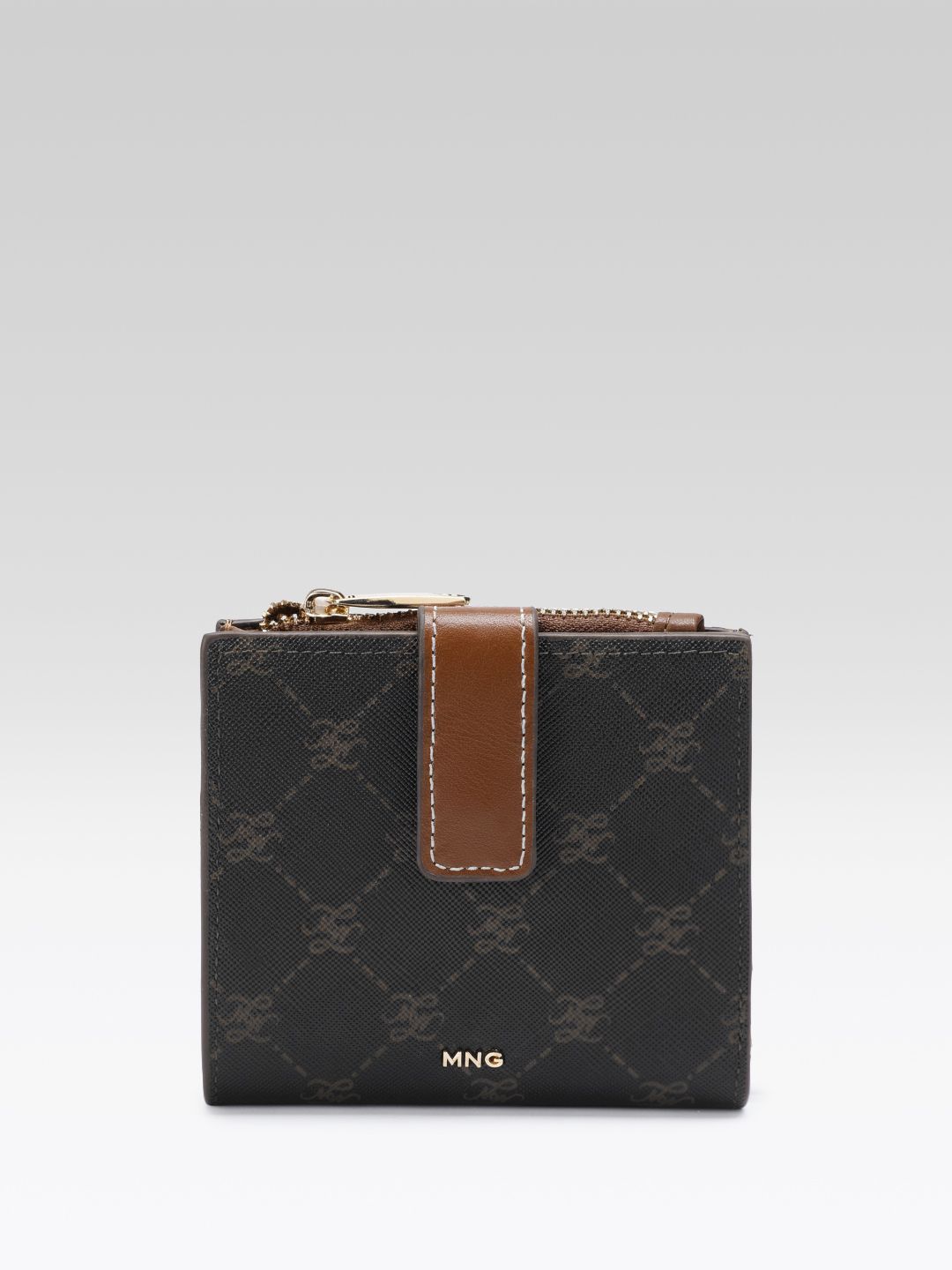 MANGO Women Geometric Print Two Fold Wallet