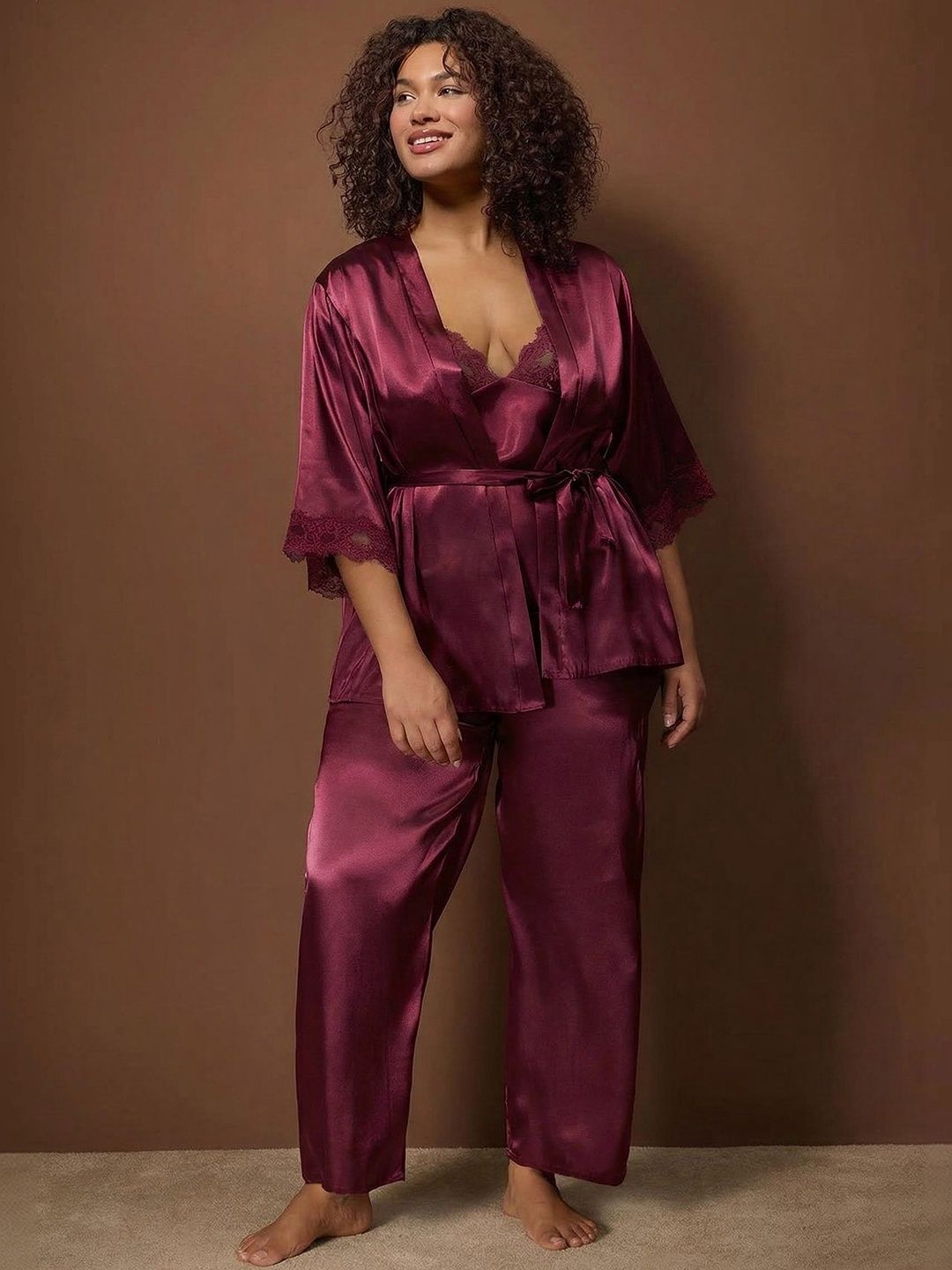 Trendyol Three-Quarter Sleeves Nightdress-picture-49