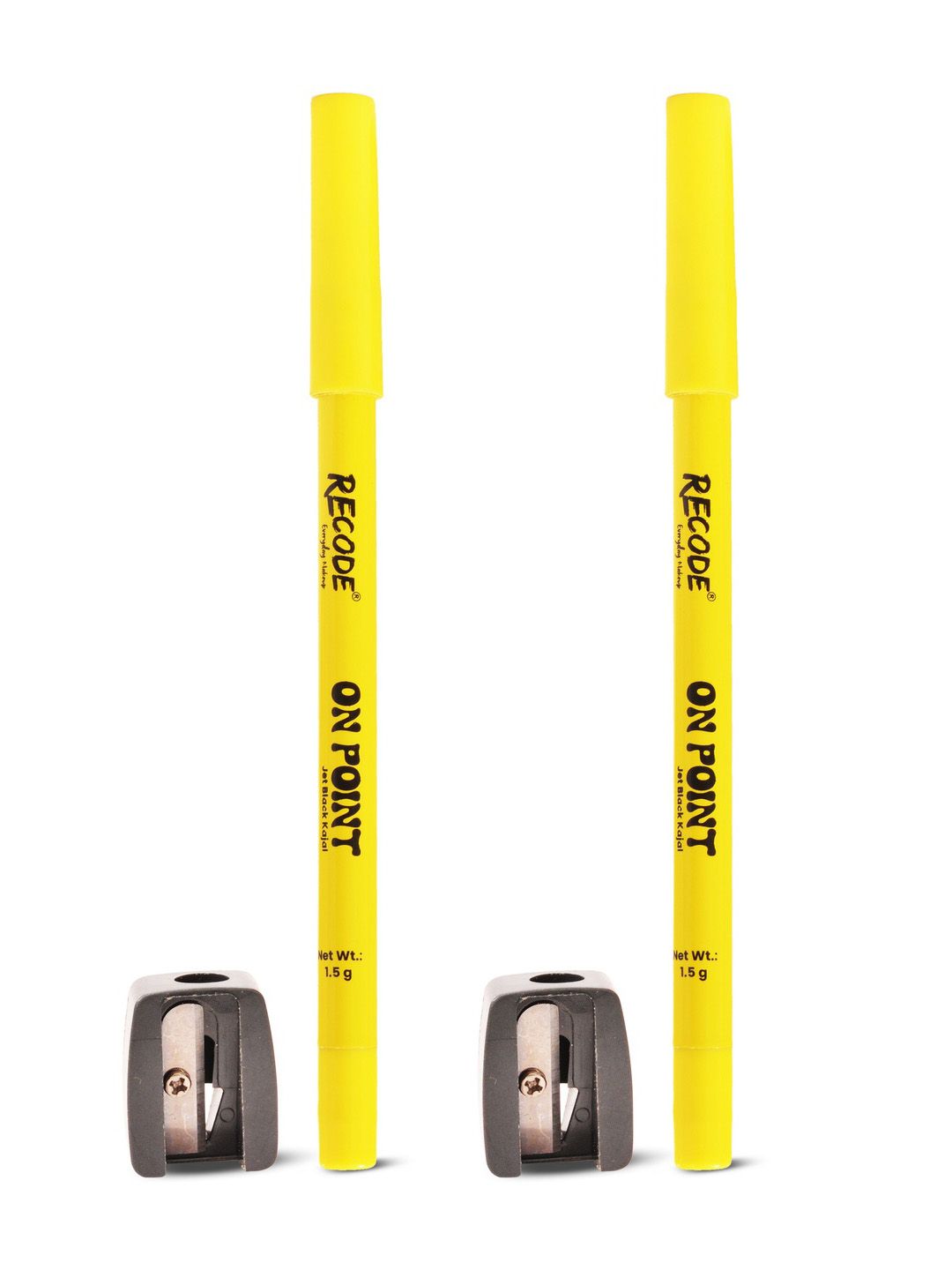 Recode Set of 2 On-Point Kajal with Sharpener - Jet Black-image-45