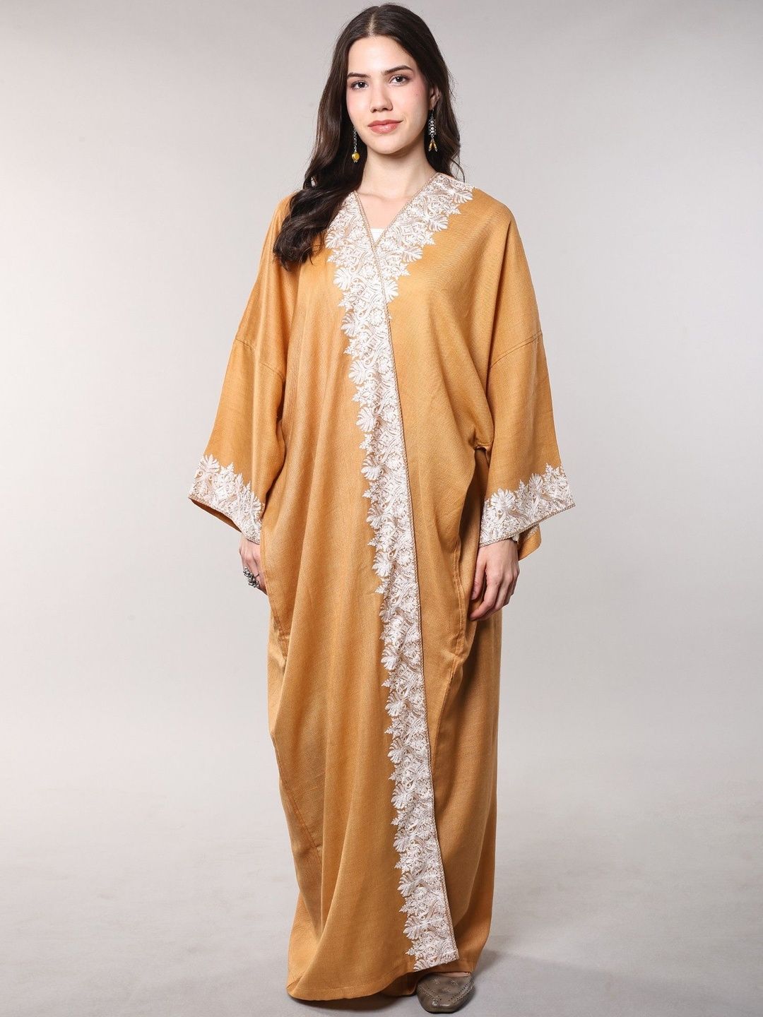 Exotic India Women Ethnic Embroidered Longline Shrug-image-11
