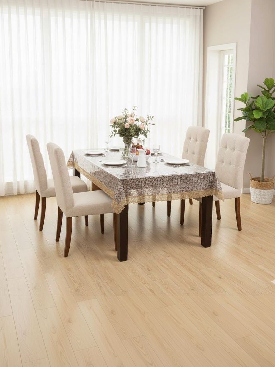 CASA-NEST Transparent 6-Seater Table Cover-picture-14