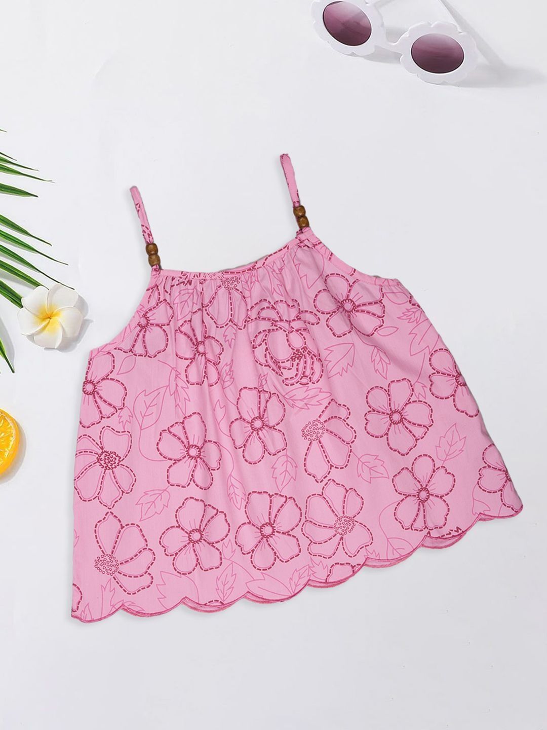 Pantaloons Junior Girls Floral Print Cotton Top-picture-11