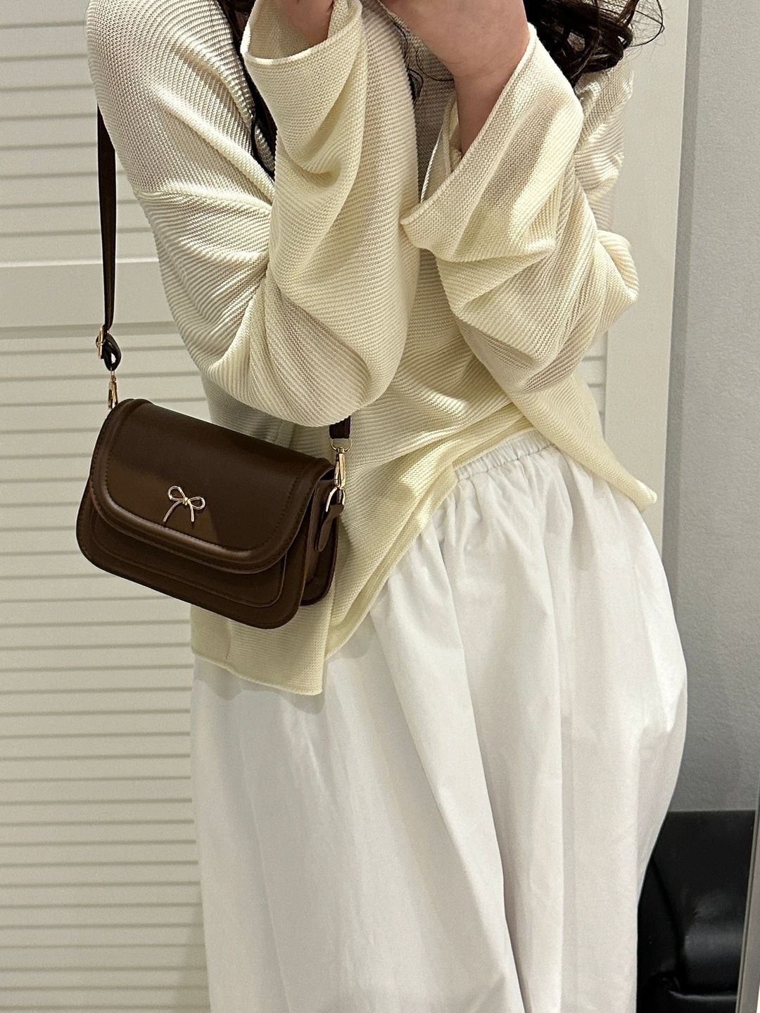 Lara Karen PU Structured Sling Bag with Bow Detail-picture-31