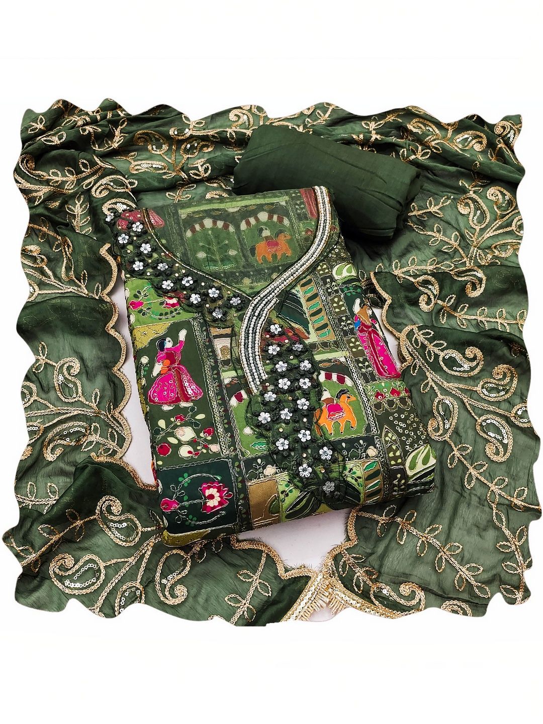 HERE&NOW Printed Unstitched Dress Material-picture-41