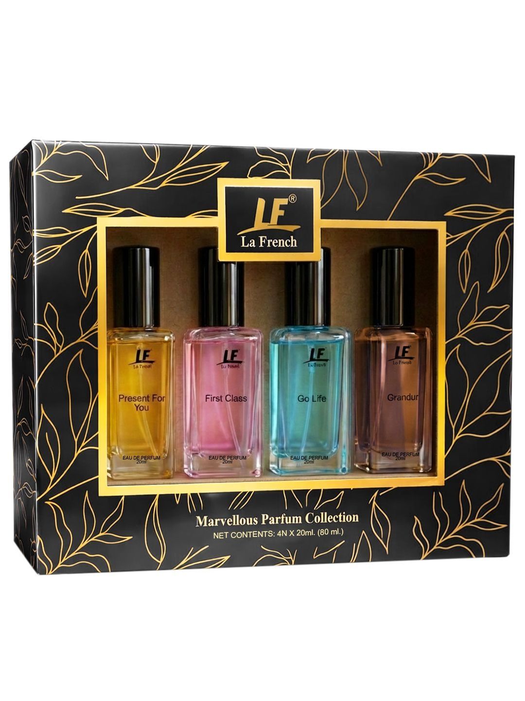 La French Set Of 4 Present For You- First Class- Go Life & Grandur Eau De Parfum- 20 ml