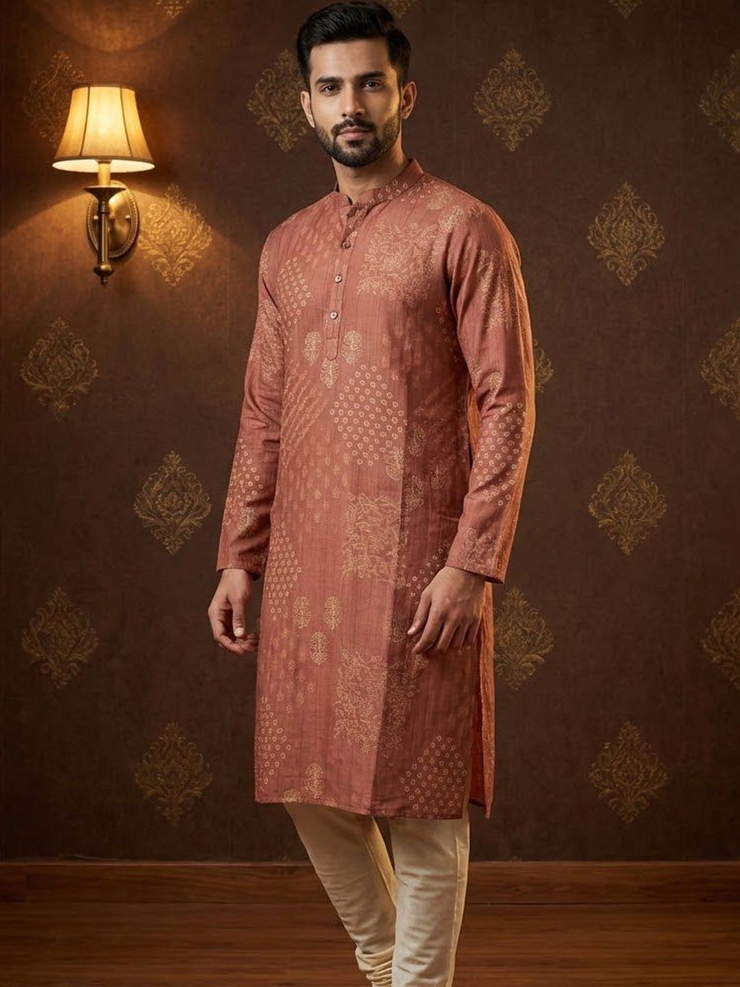 HERE&NOW Men Floral Printed Kurta