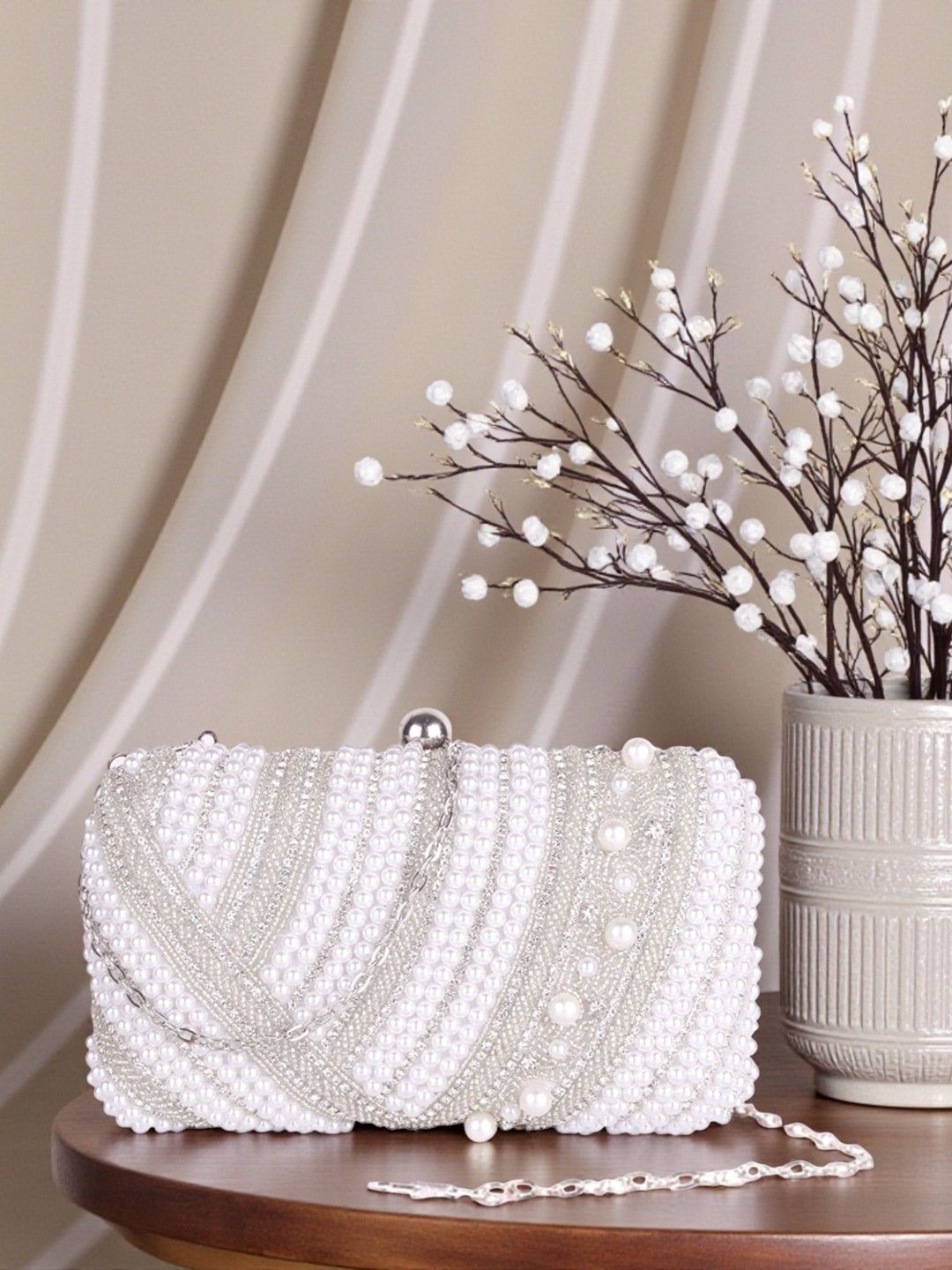 vrps handicrafts VRPS Embroidered Embellished Box Clutch-picture-57