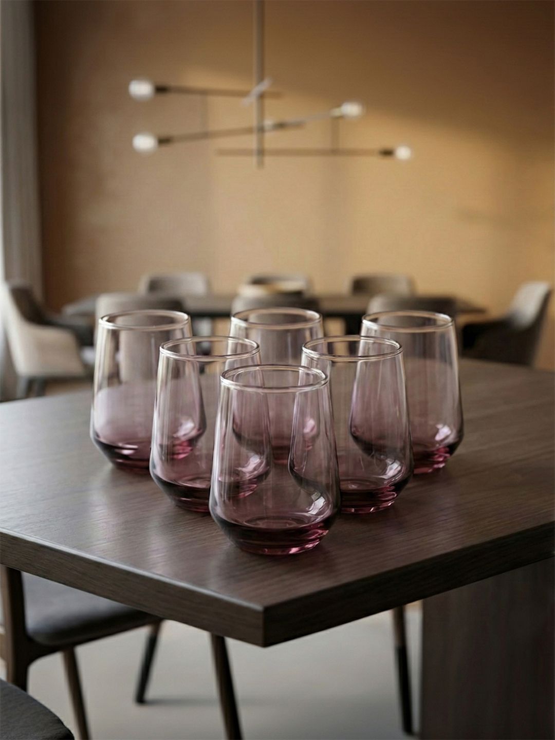 BlackCarrot Black 6 Pieces Whiskey Glasses 390ml-picture-12