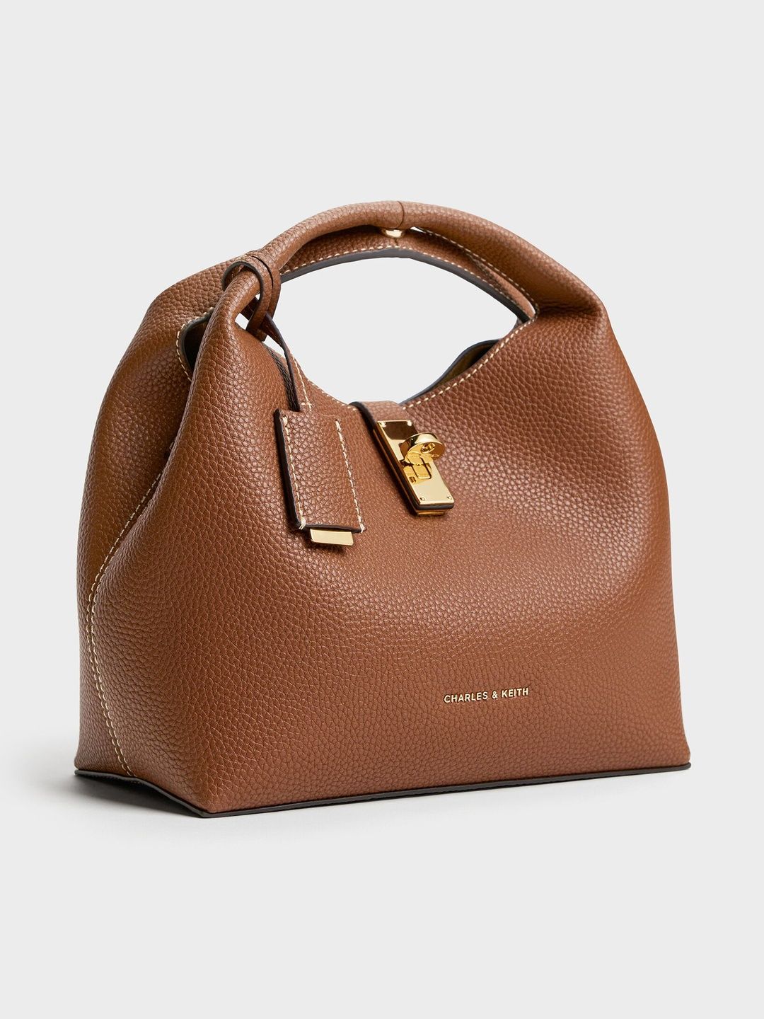 CHARLES & KEITH Chance Metallic-Accent Bucket Bag-picture-28