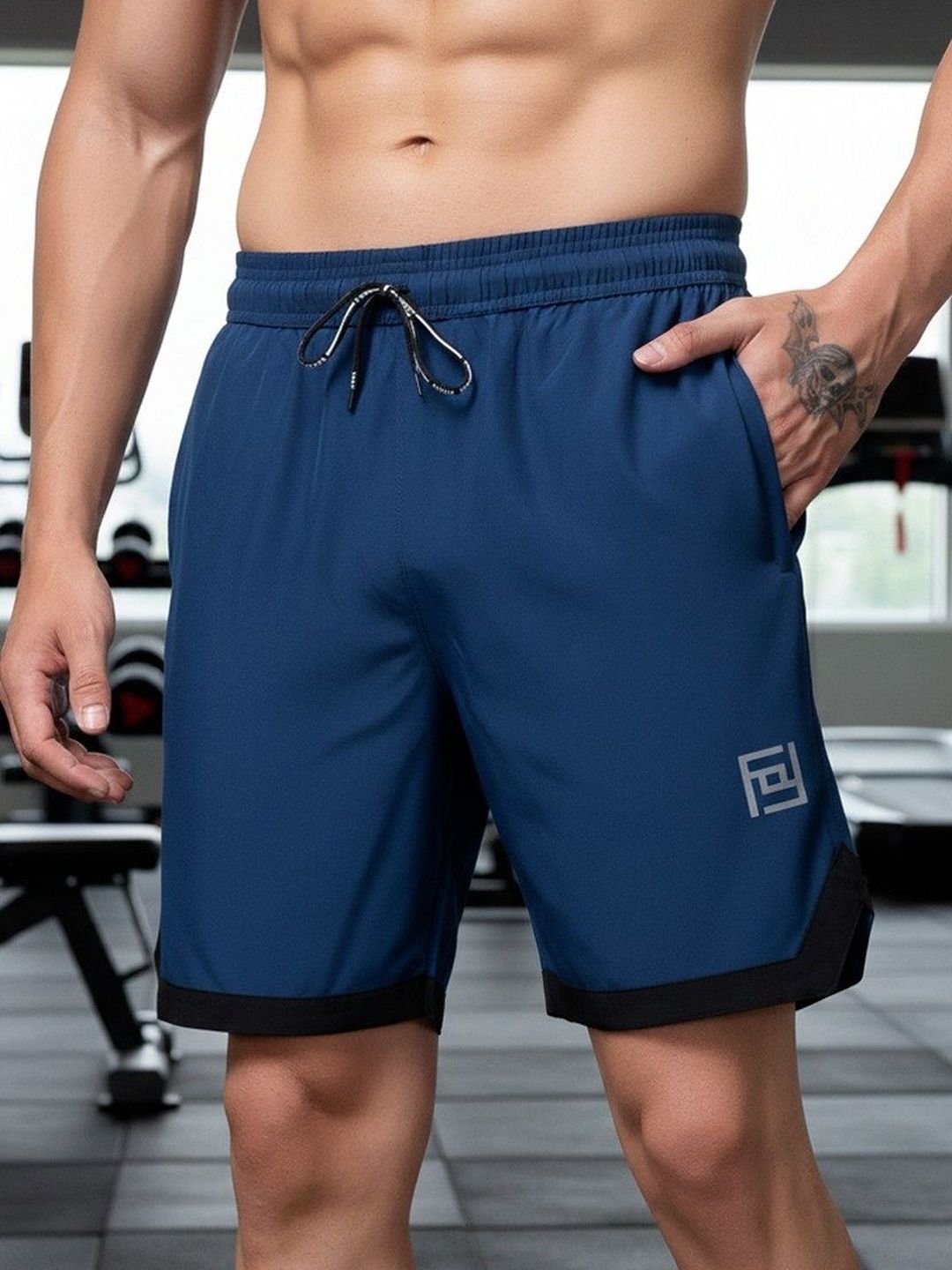 Uttam Men Colourblocked Running Sports Shorts with Technology-picture-18