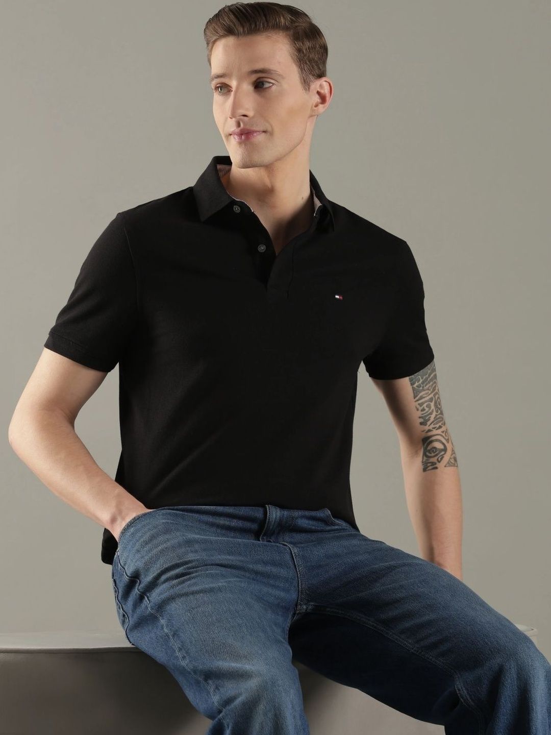 Tommy Hilfiger Men Brand Logo Polo Collar T-shirt-picture-38