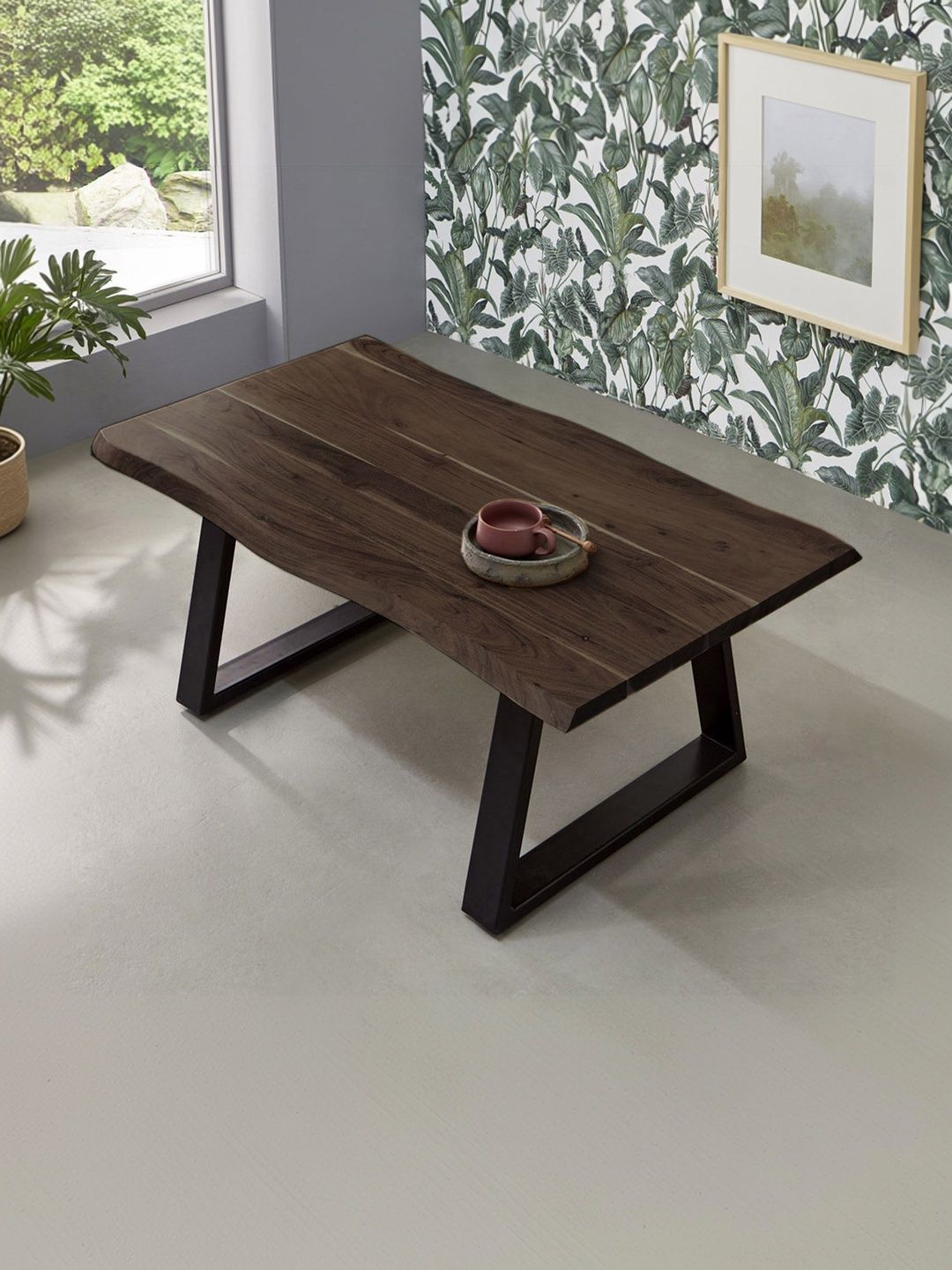 THE ATTIC Brown Wooden Rectangle Coffee Table-image-17