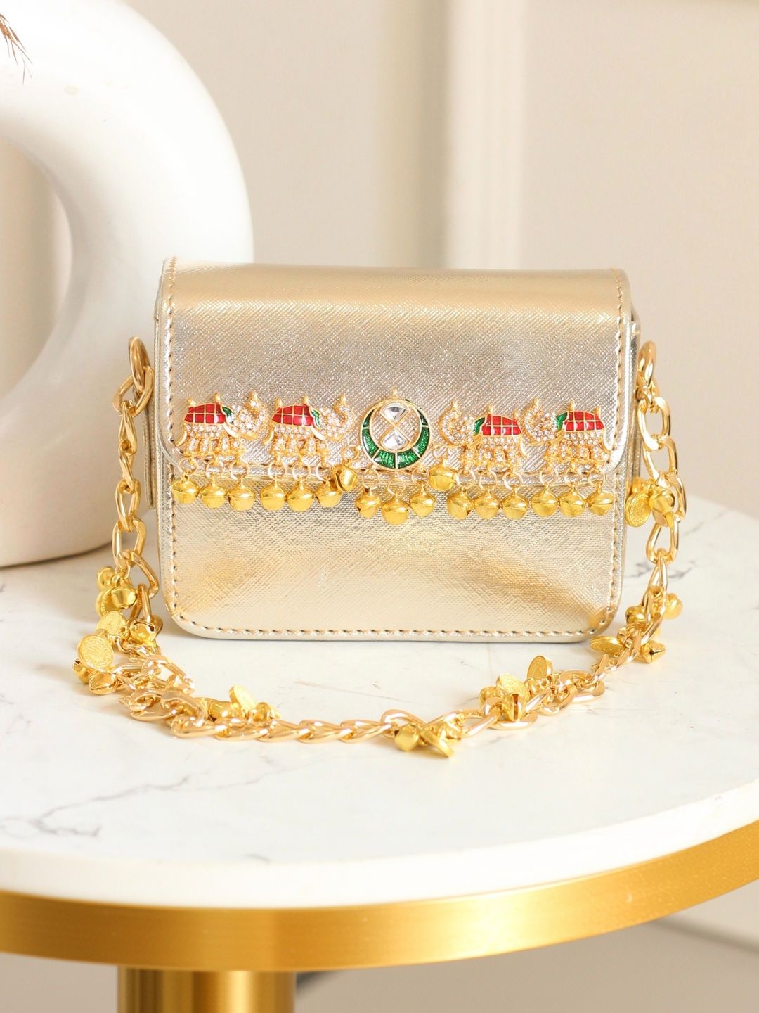 BOXWISH BY BHUMIKA Embellished Foldover Clutch-picture-49