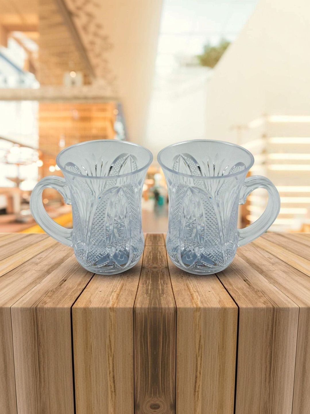 DeoDap Transparent Flashing LED Light-Up 2Pcs Cups With Handle-image-20
