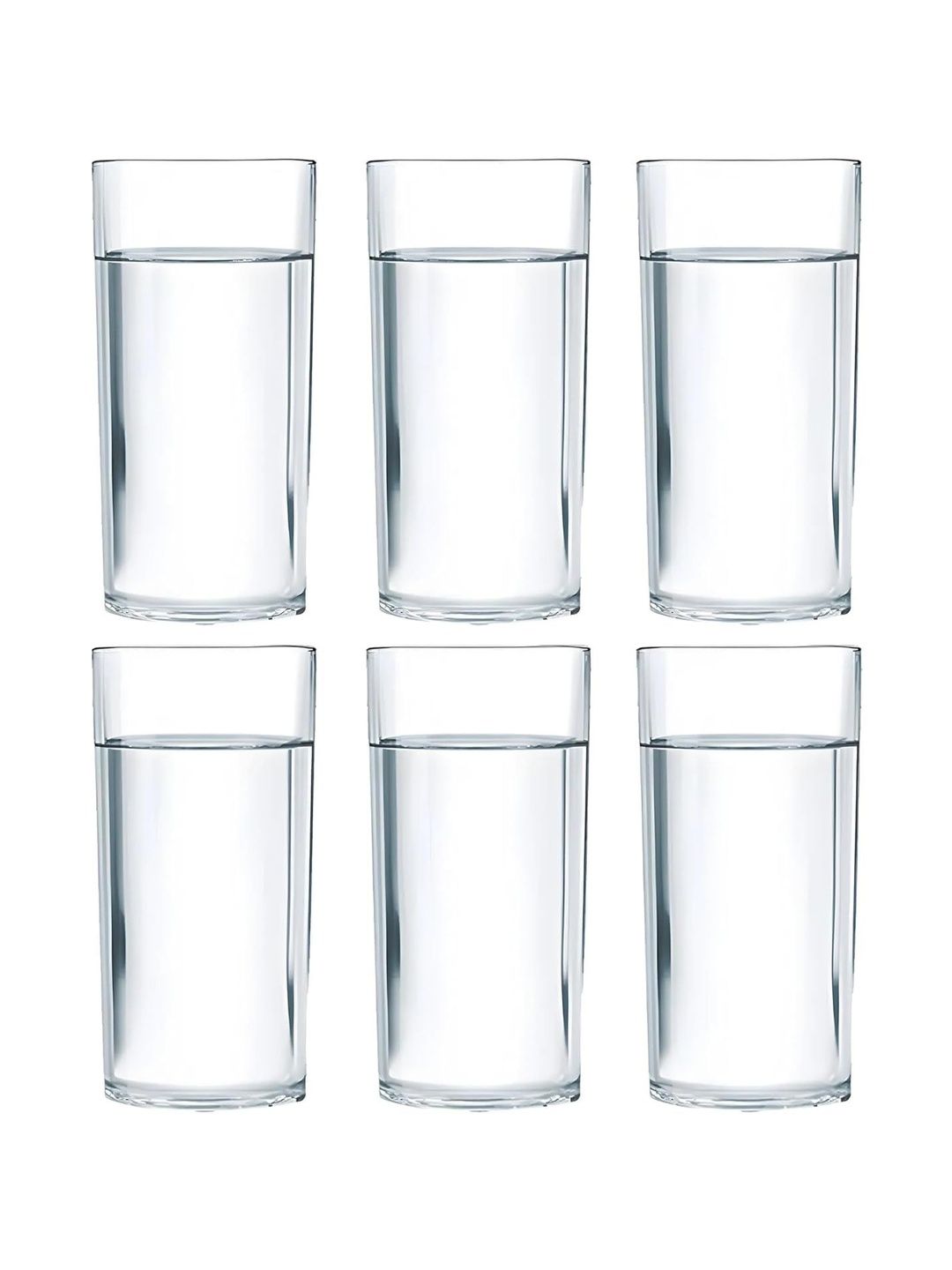 DeoDap Transparent Unbreakable BPA-Free Reusable 6-Pcs Water Drinking Glasses- 250ml-image-21