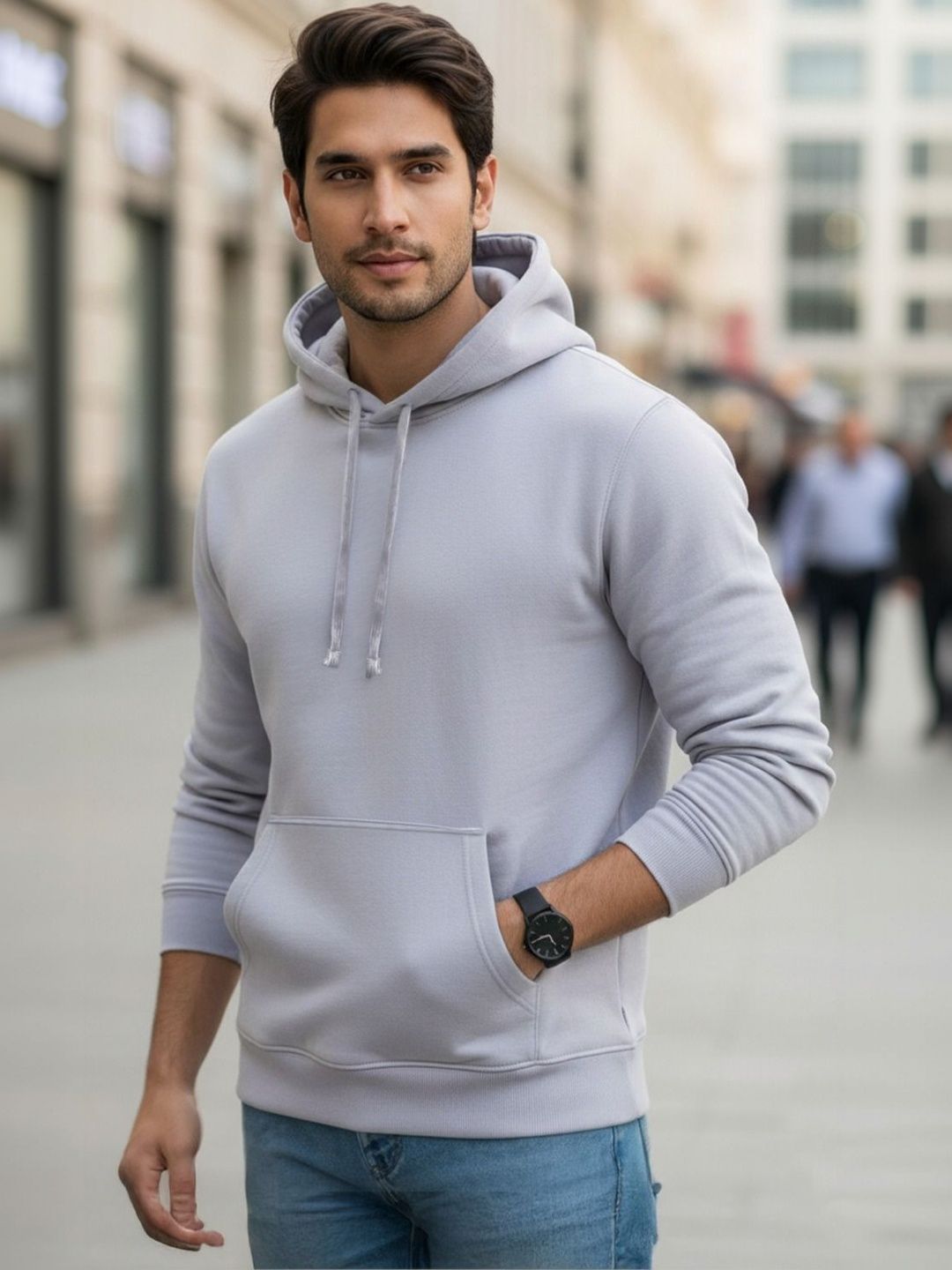 The Roadster Lifestyle Co Cotton Hood Pullover Sweatshirts-image-47