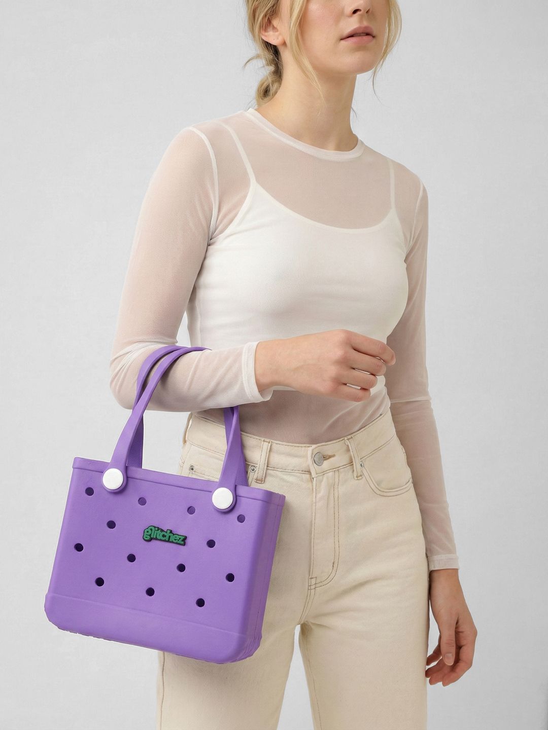 glitchez Structured Shoulder Bag with Cut Work-picture-48