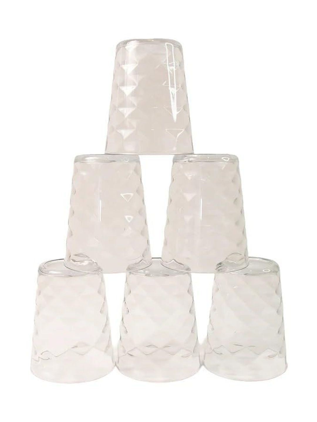 DeoDap Transparent Unbreakable BPA-Free 6-Pcs Water Drinking Glasses-image-16