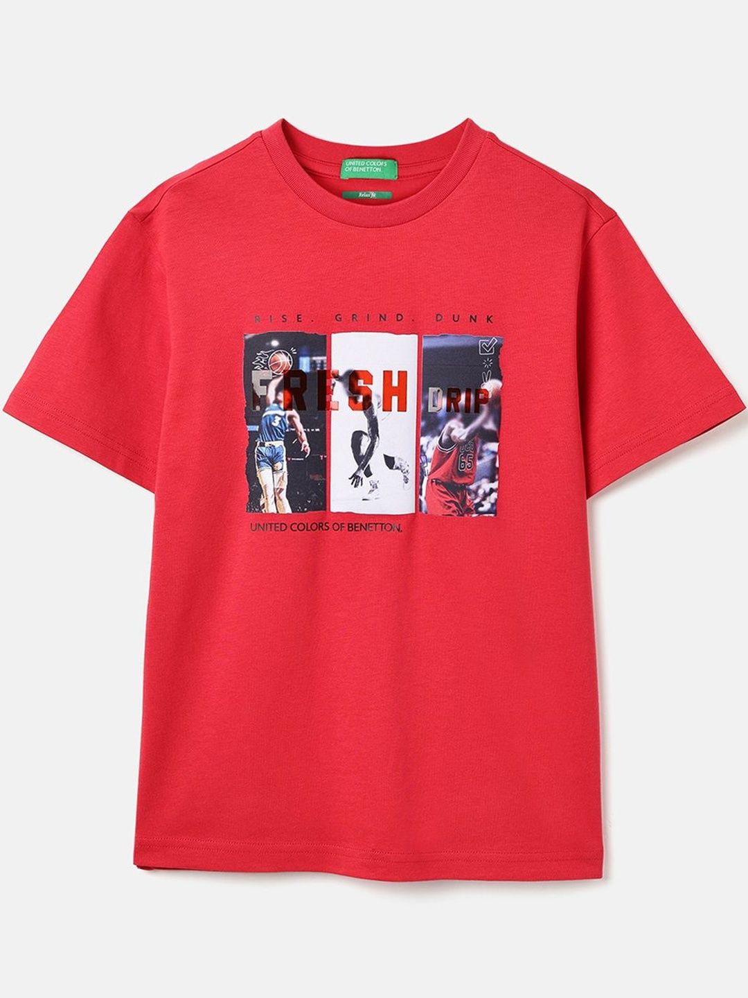 United Colors of Benetton Oversized Relaxed Fit Round Neck Graphic Print T-Shirt-image-13