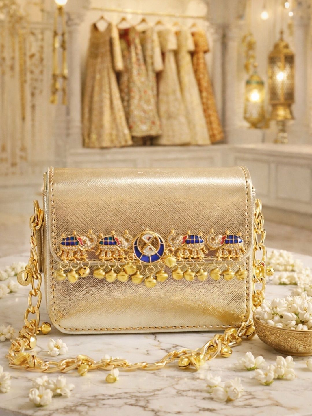 BOXWISH BY BHUMIKA Embellished Foldover Clutch-picture-17