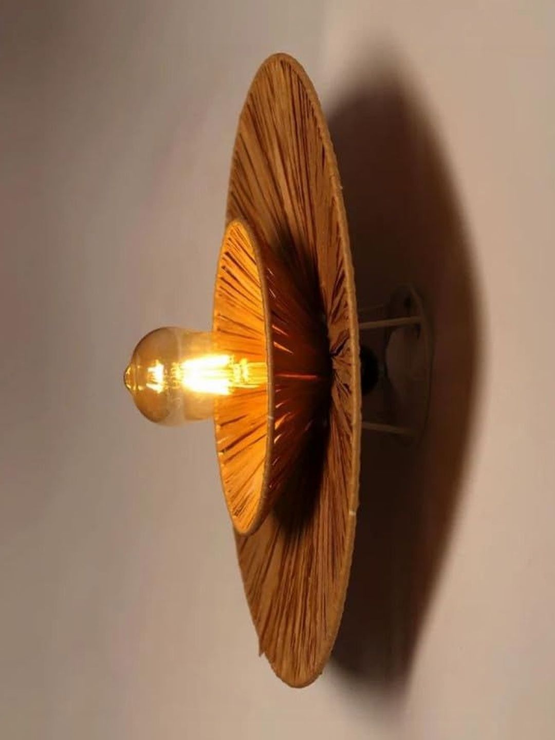 BALBENI Brown & Brown Textured Abstract Shaped Shaped Wall Lamp-image-34
