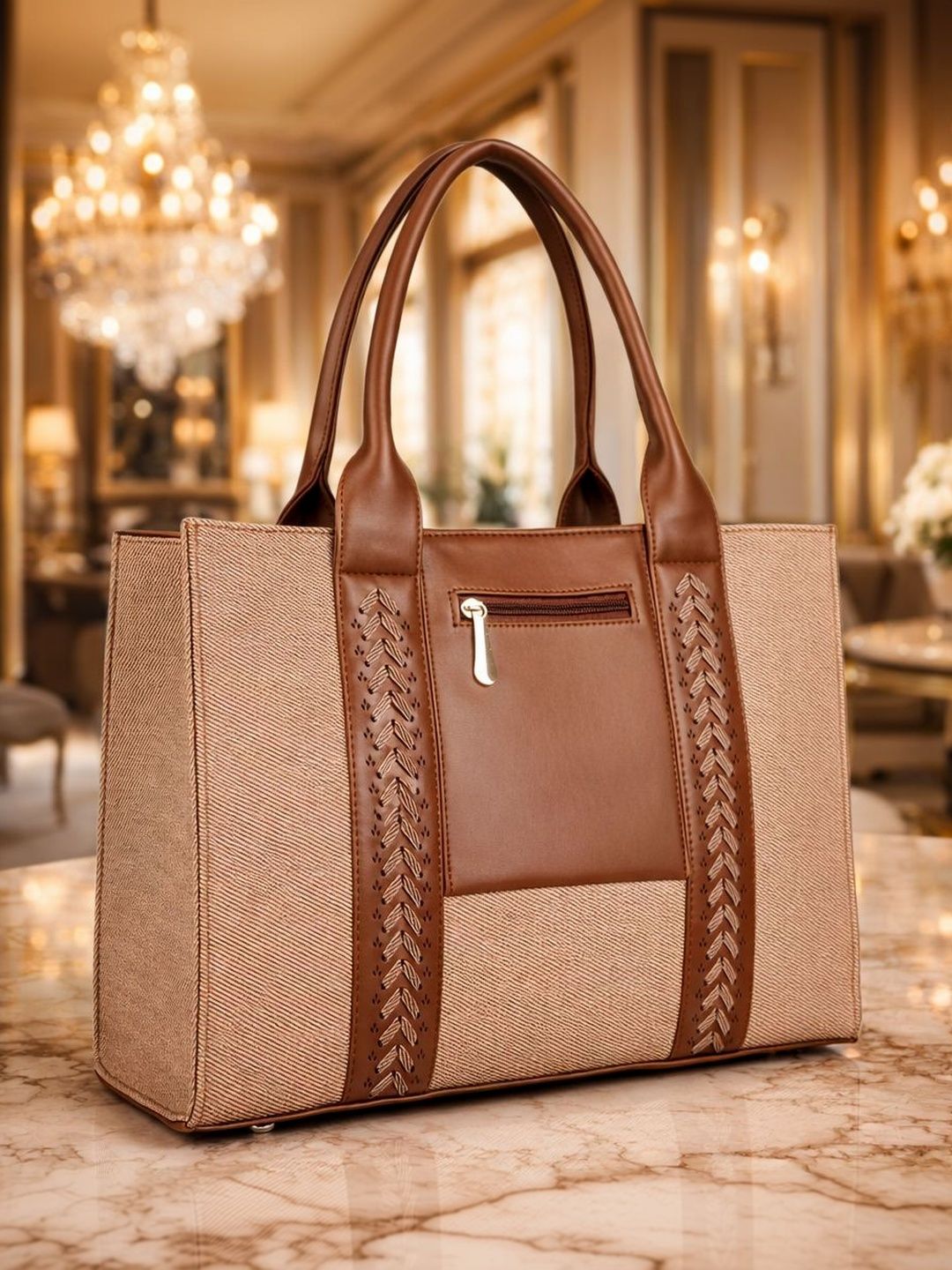 PARSLEY Textured Structured Tote Bag-picture-19