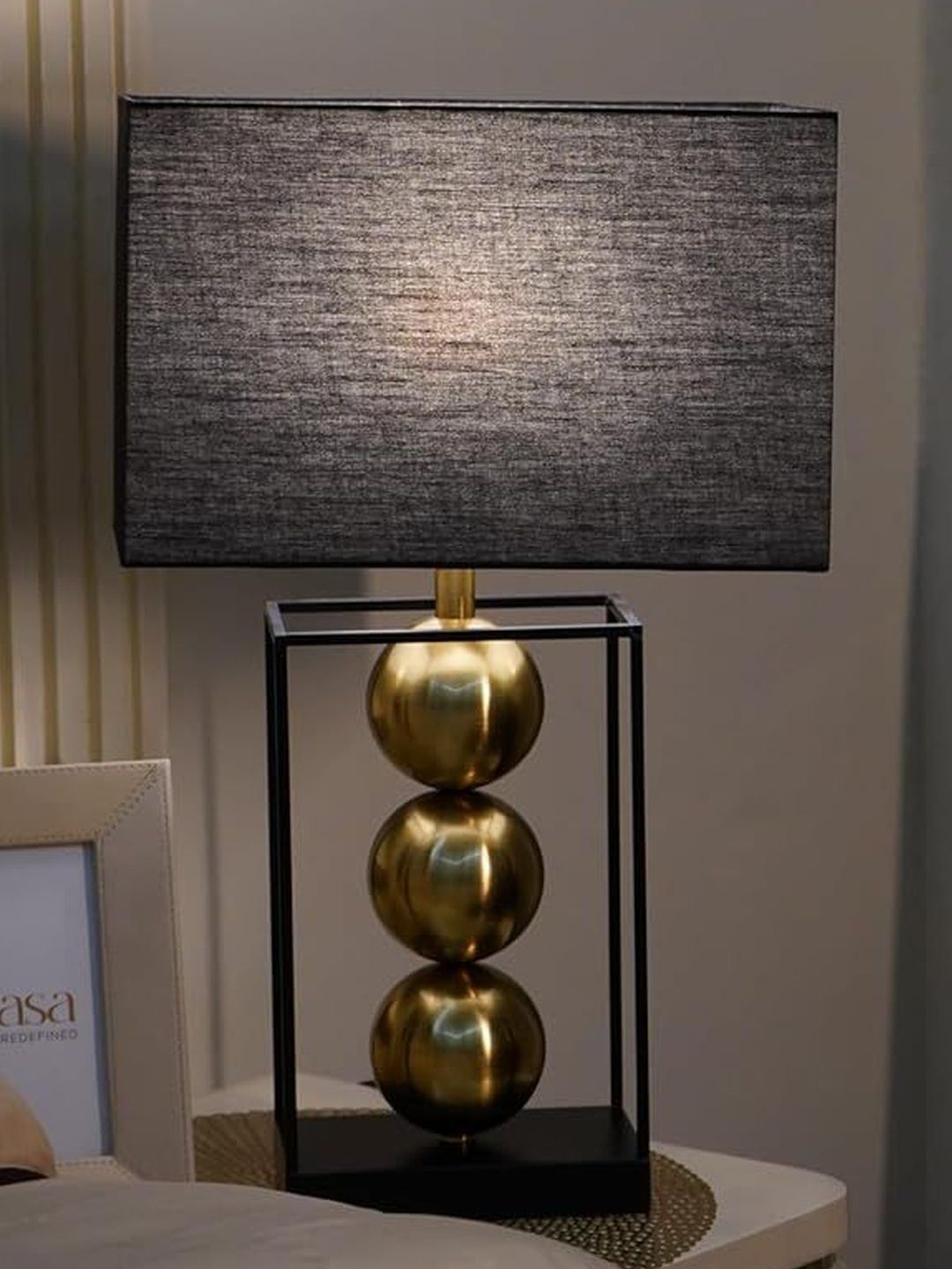 RCASA Gold-Toned Metal Contemporary Abstract Shaped Table Lamp-image-3