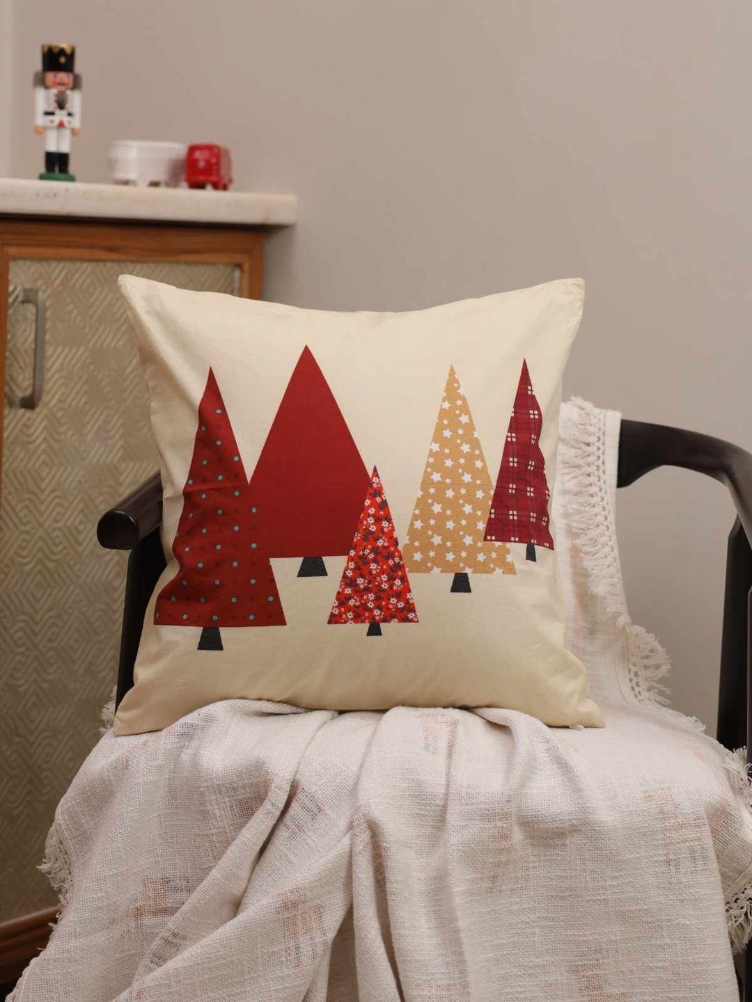 Sangria Off White Printed Square Cushion Covers-picture-45