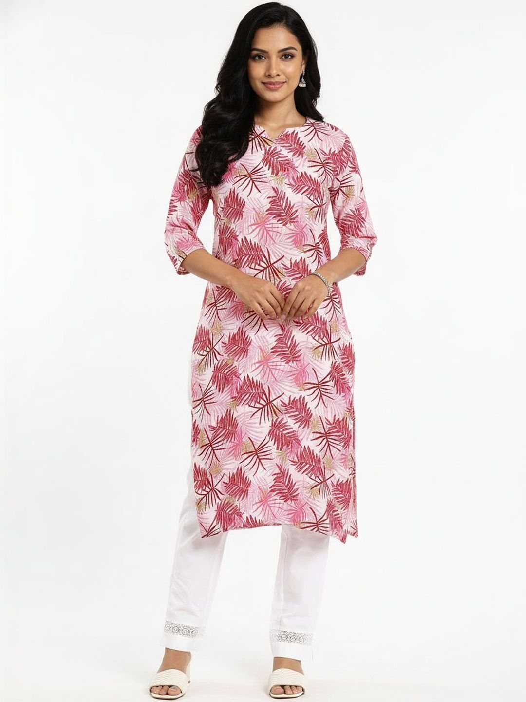 SZN Women Geometric Printed Crepe Blend Kurta-image-23