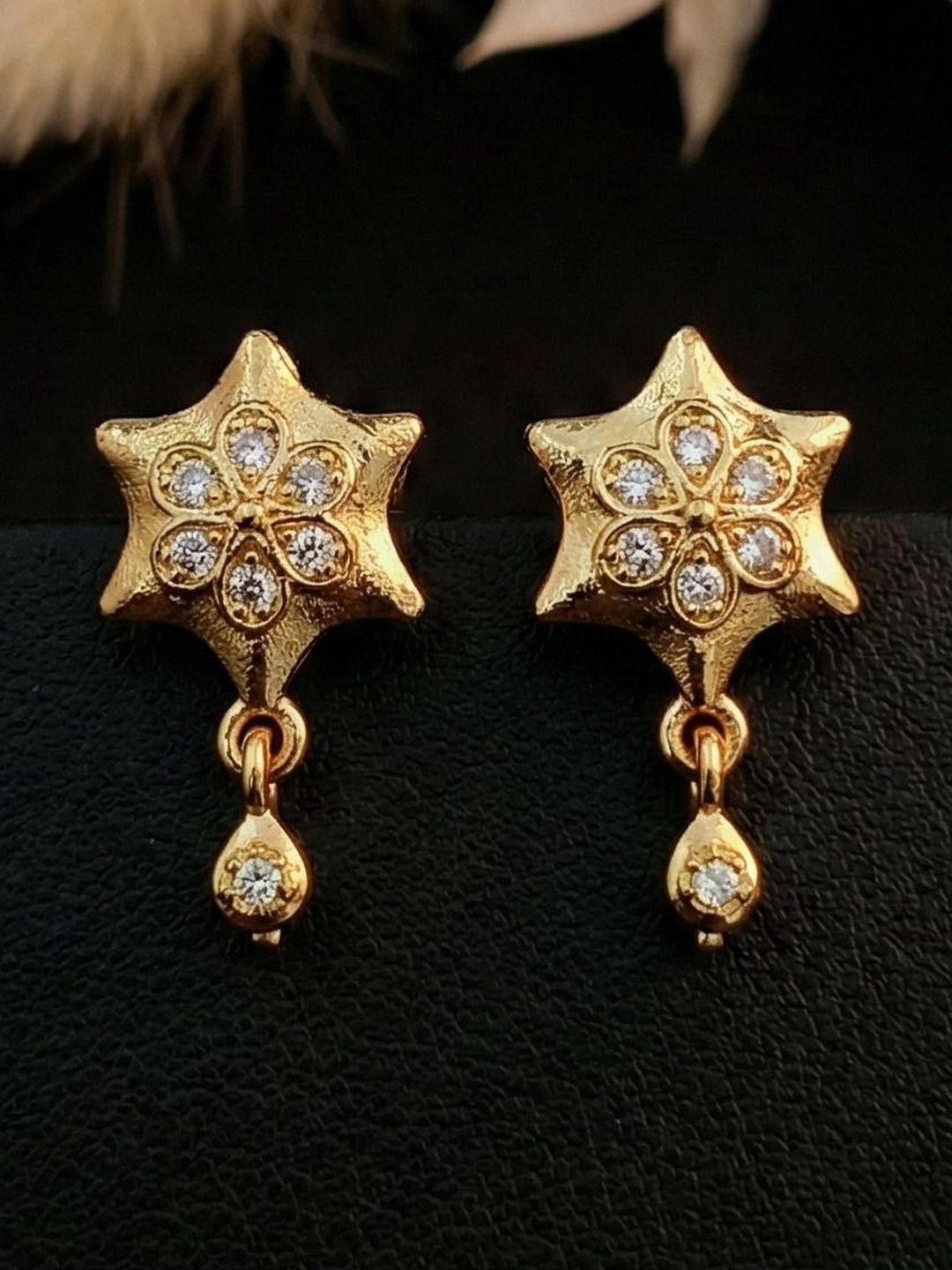 Anouk Star Shaped Drop Earrings-picture-33