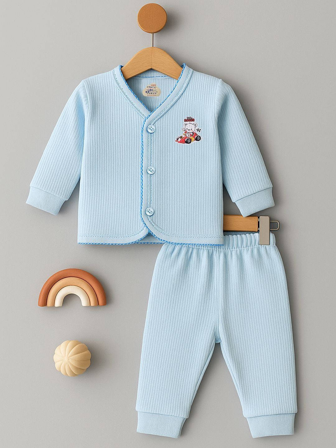 INFERNO INFERNO Kids Cotton V-Neck Thermal Set