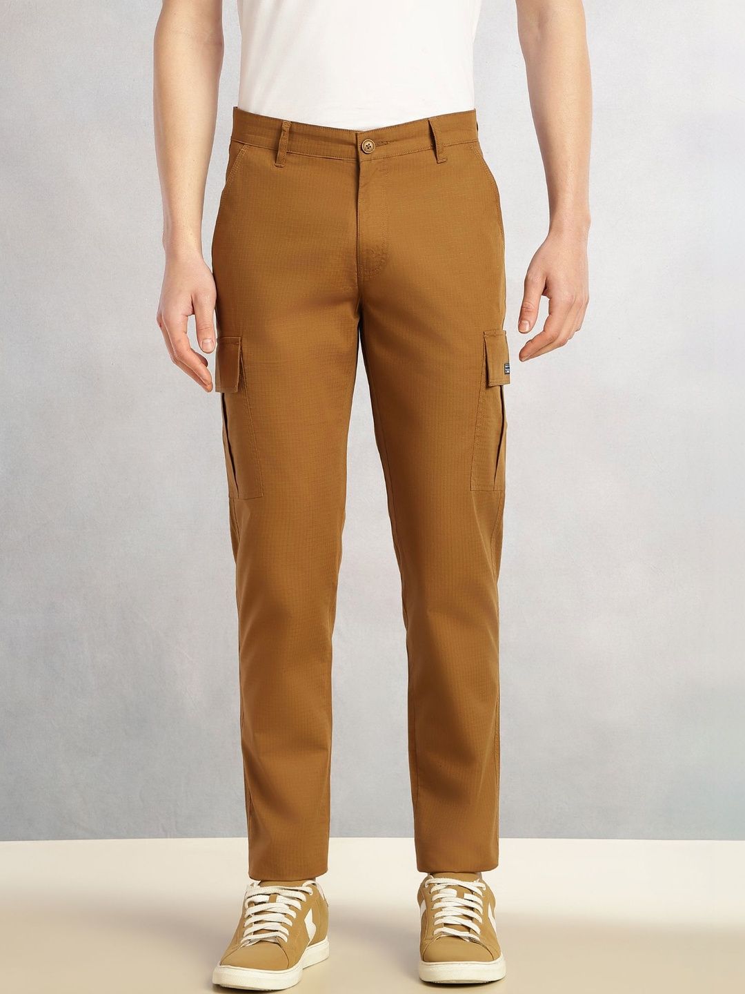 Thomas Scott Men Straight Fit Cotton Cargo Trousers-picture-34