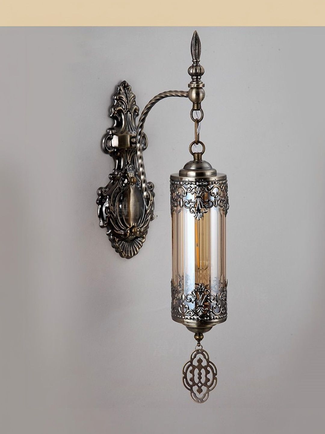 Stello Bronze-Toned Metal Cylinder Shaped Wall Lamp-picture-22