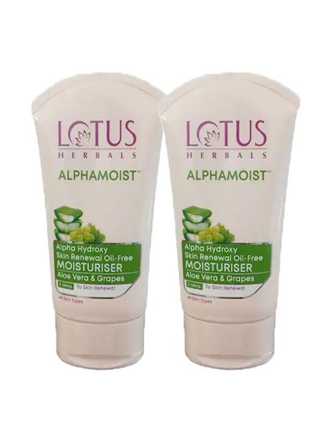 Lotus Herbals Set Of 2 Alphamoist Alpha Hydroxy Skin Renewal Moisturiser - 100 g Each-image-24