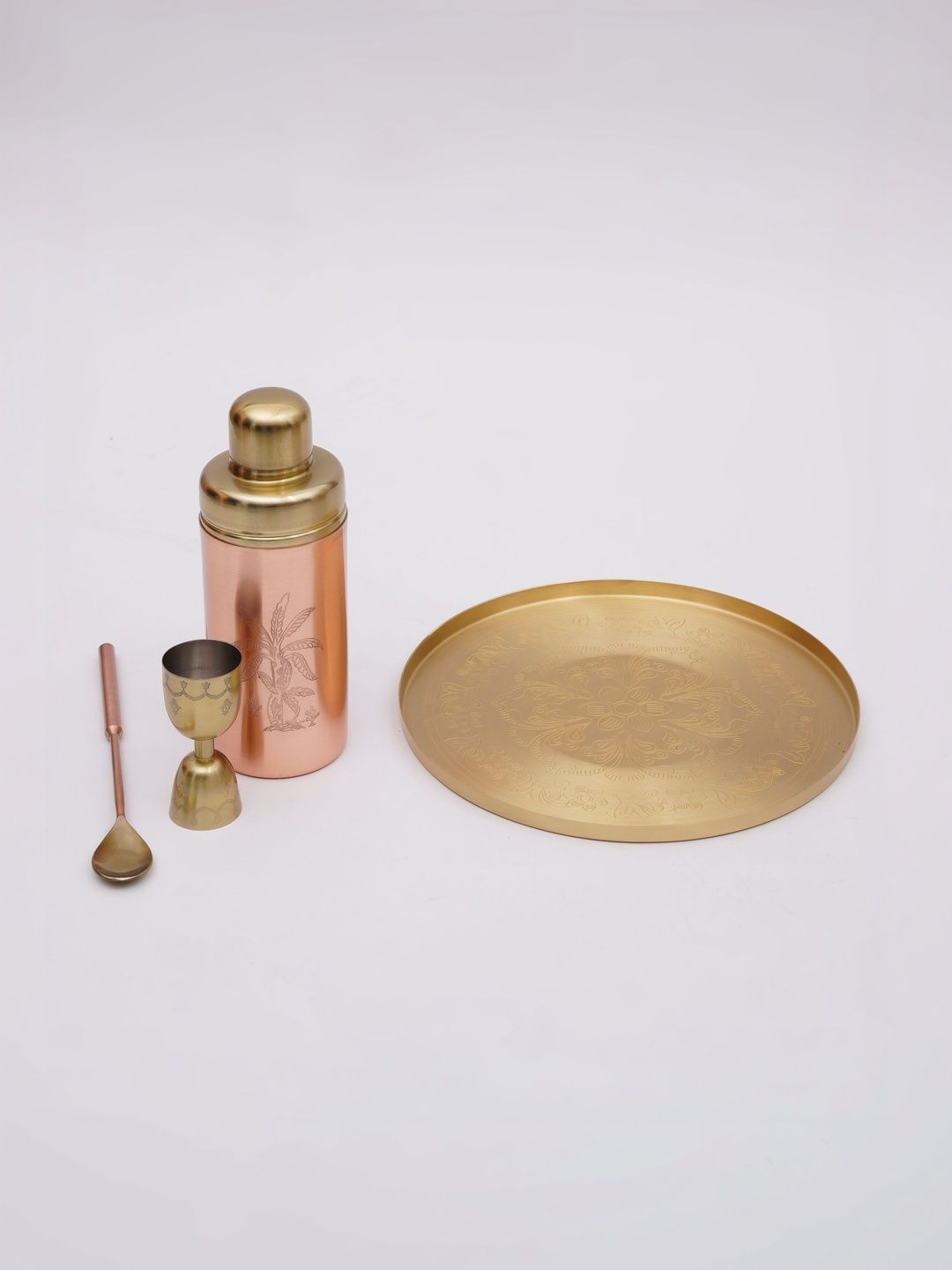 JAYPORE Gold-Toned Set of 4 and above Stainless Steel Barware Tool Sets-picture-31