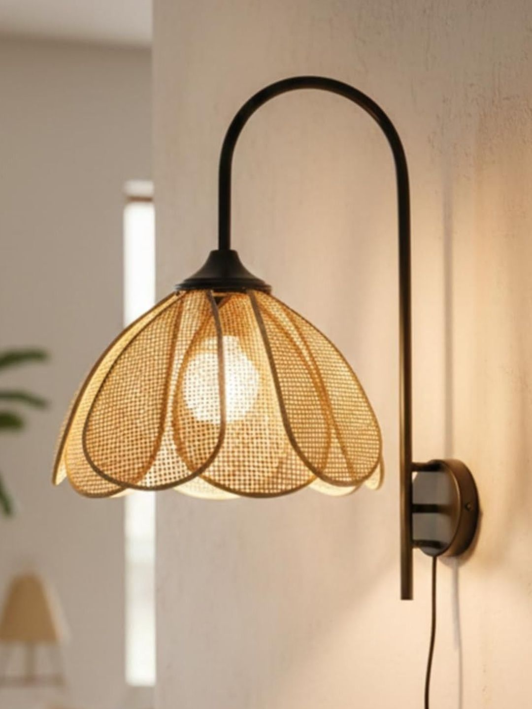 BALBENI Beige & Black Textured Wood Wall Lamp-picture-17