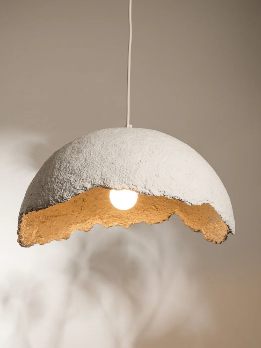 FIG White & White Textured Contemporary Ceiling Lamp-image-34