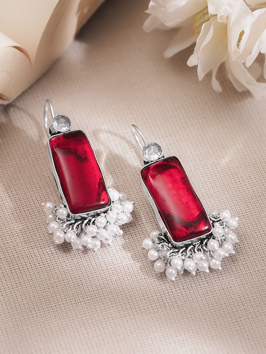Rubans Geometric Drop Earrings-picture-12