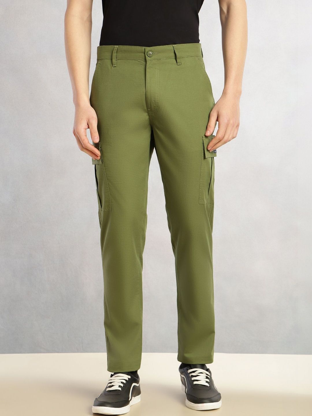 Thomas Scott Men Straight Fit Cotton Cargo Trousers-picture-31