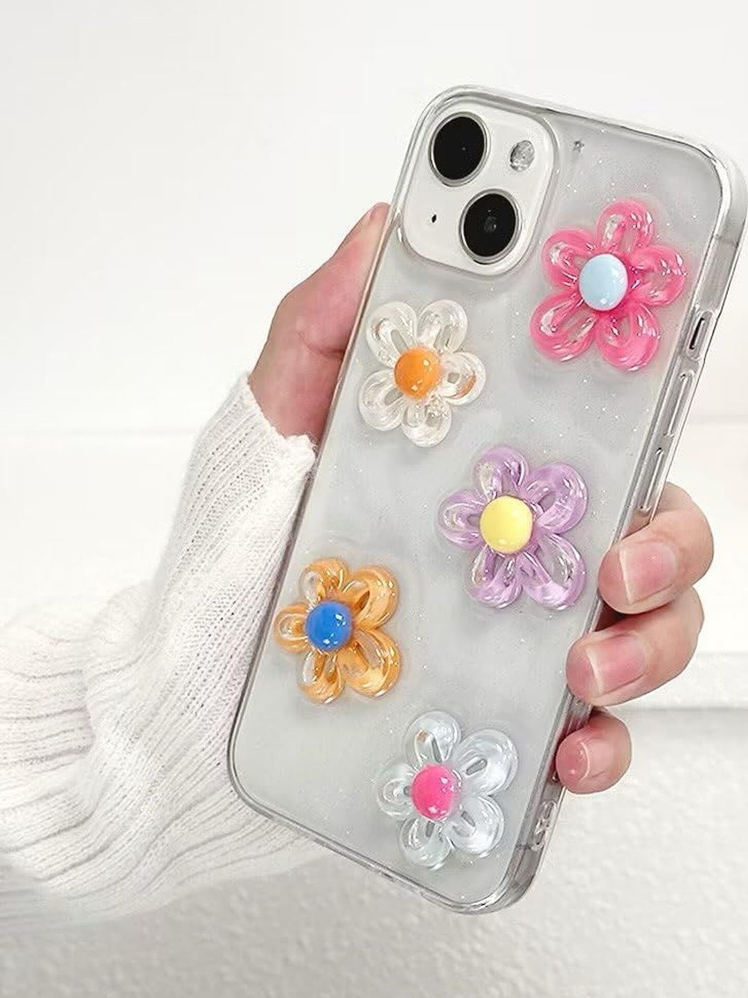 CASE CREATION Floral Printed iPhone 13 Back Case Mobile Accessories-picture-39