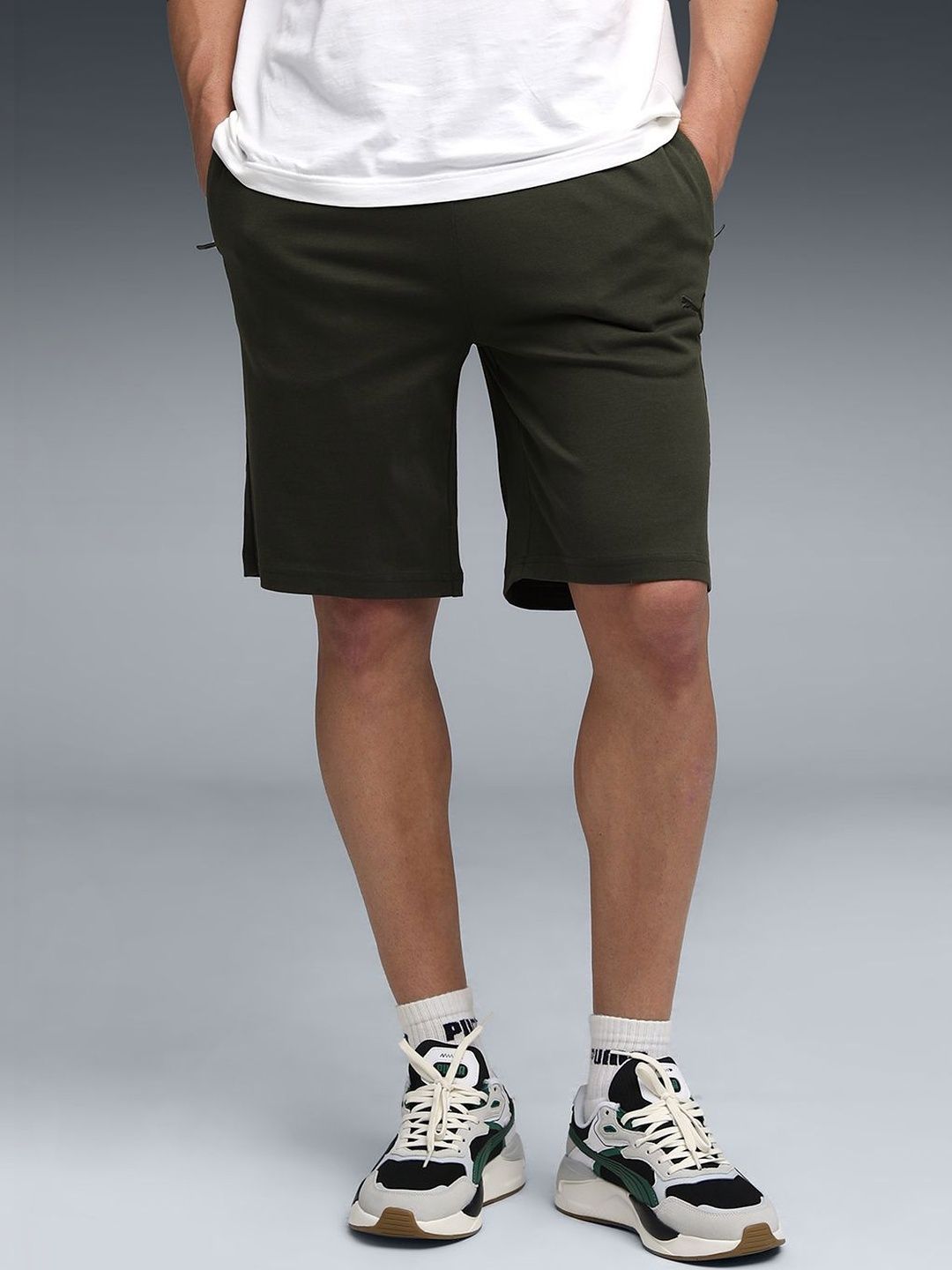 Puma Essentials Men's Zippered Jersey Shorts-picture-24