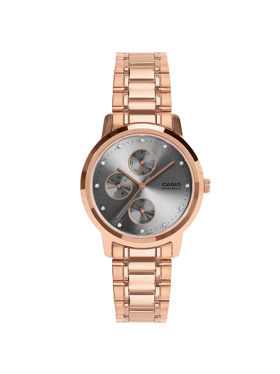 CASIO Women Dial & Bracelet Style Straps Analogue Date Aperture Watch A2497-picture-6